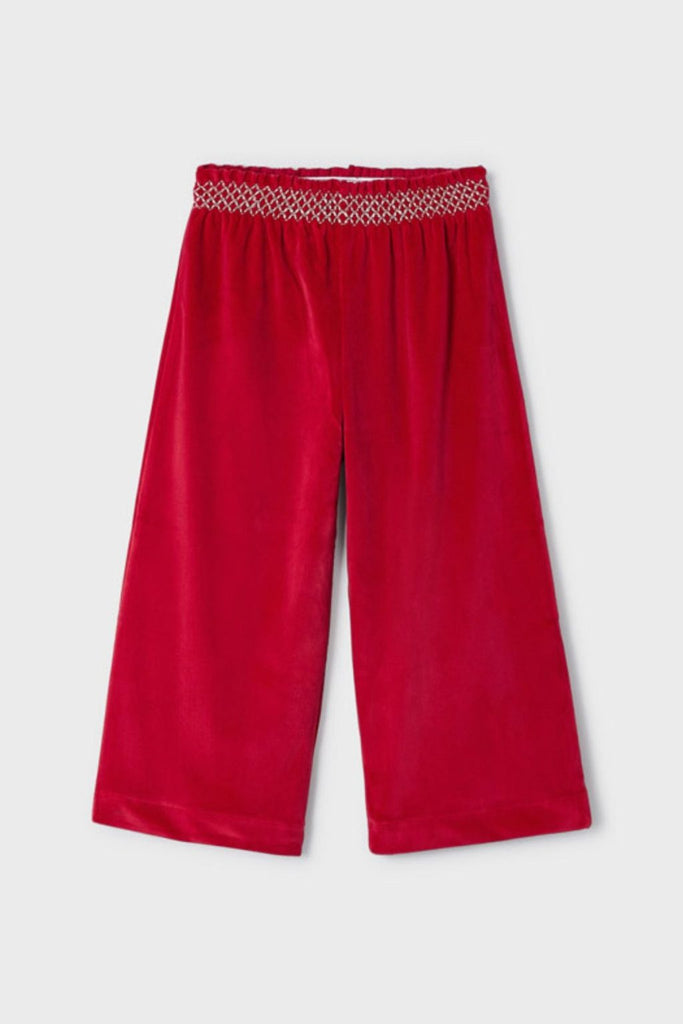 Mayoral Velour Cropped Pant