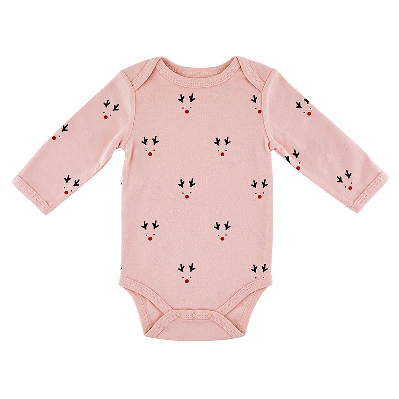 LS Snapshirt - Pink Reindeer