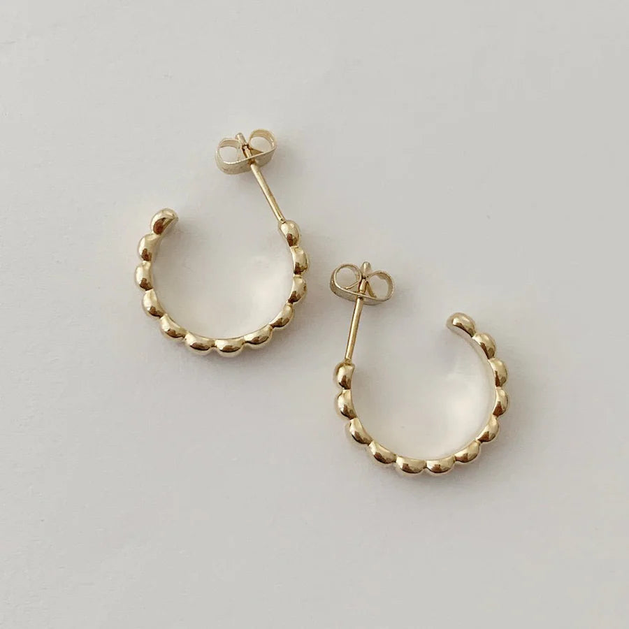 Rosa Ribbed Small Hoops