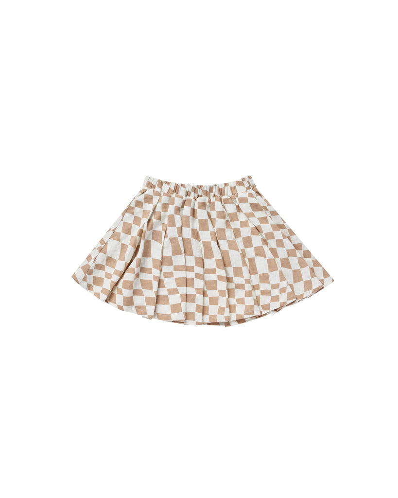 PLEATED SKIRT || SAND CHECK