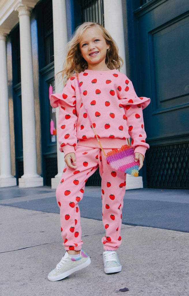 Strawberry Ruffle Jogger Set