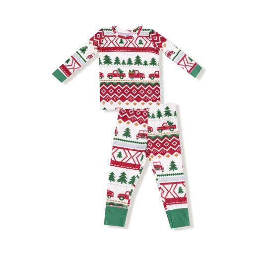 Red Truck Fair Isle - L/S Loungewear Set