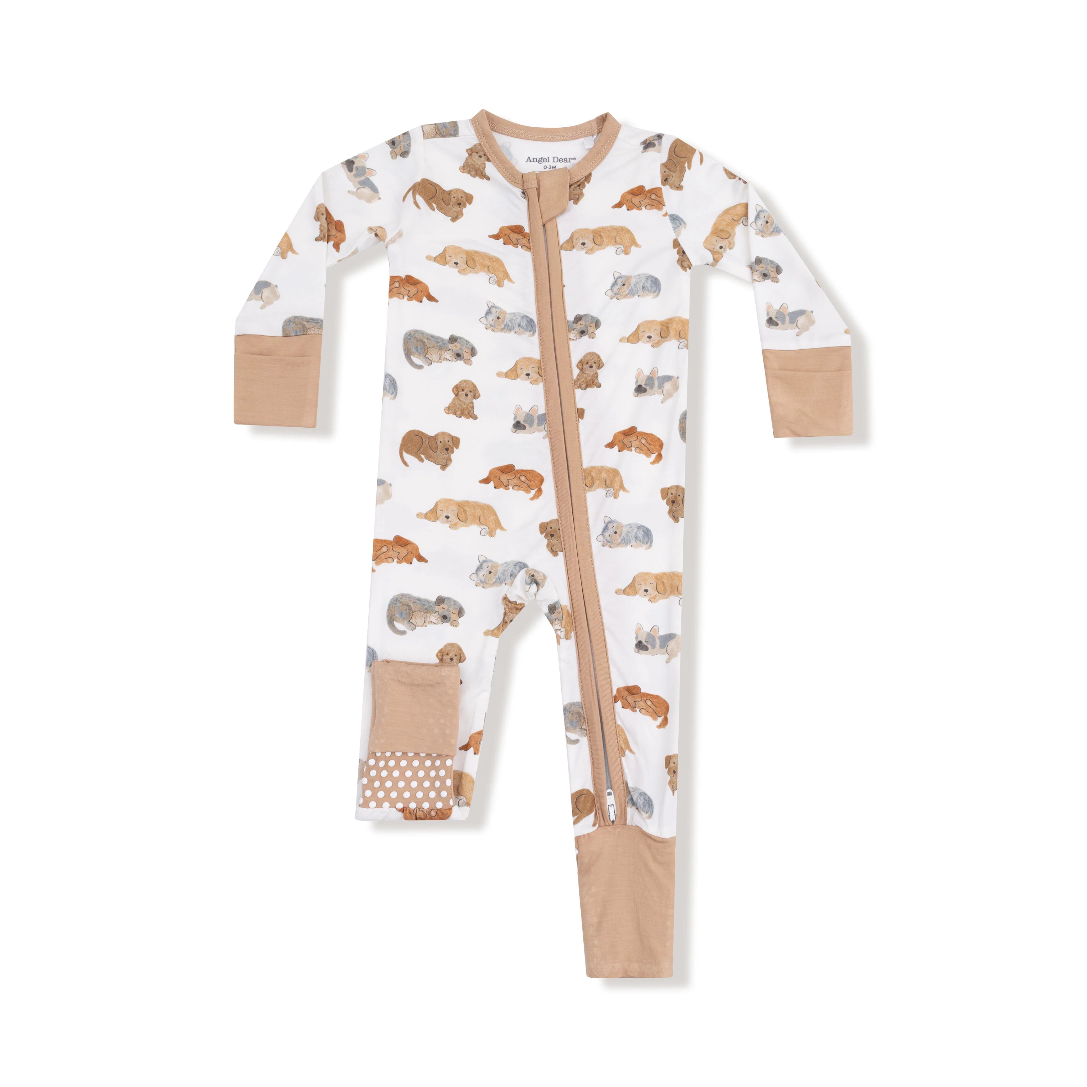 Napping Puppies - 2 Way Zipper Romper