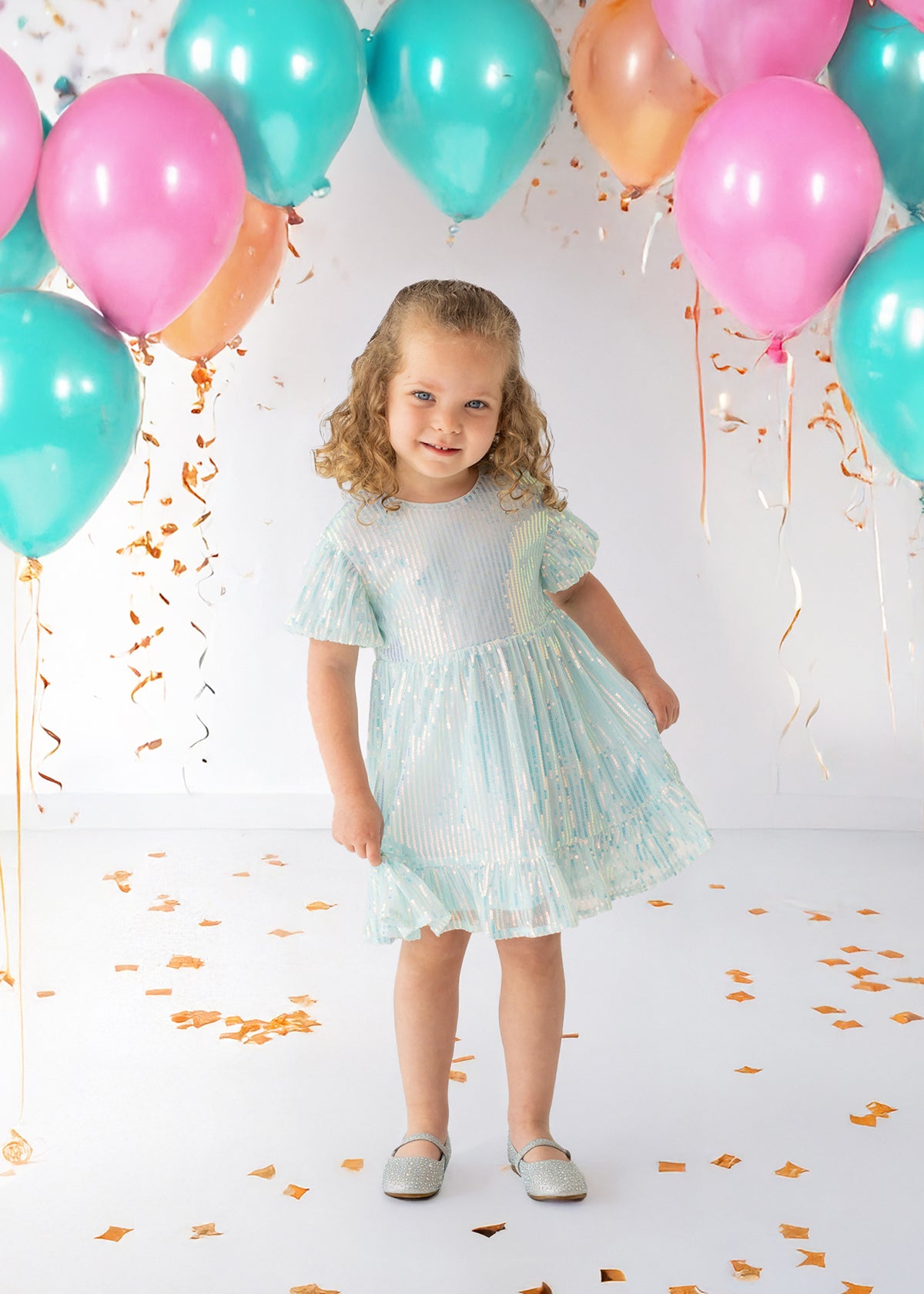 Blue Ocean Shimmer Dress