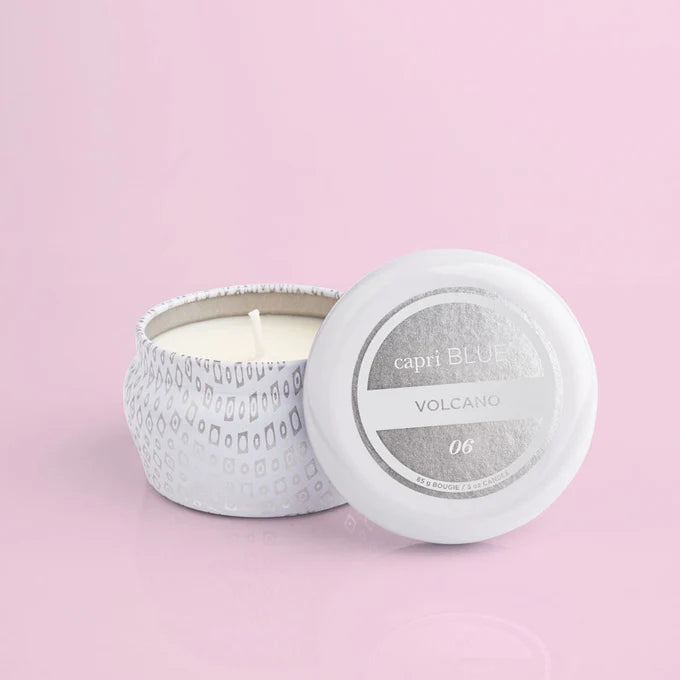3oz White Mini Travel Tin Volcano