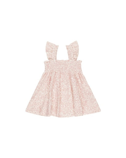 SMOCKED JERSEY DRESS || PINK BLOSSOM