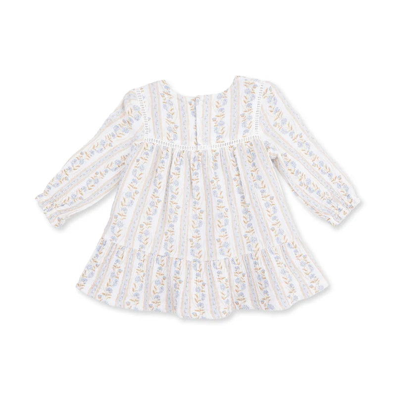 Catarina Floral - Puffed Long Sleeve Tiered Dress and Leggings