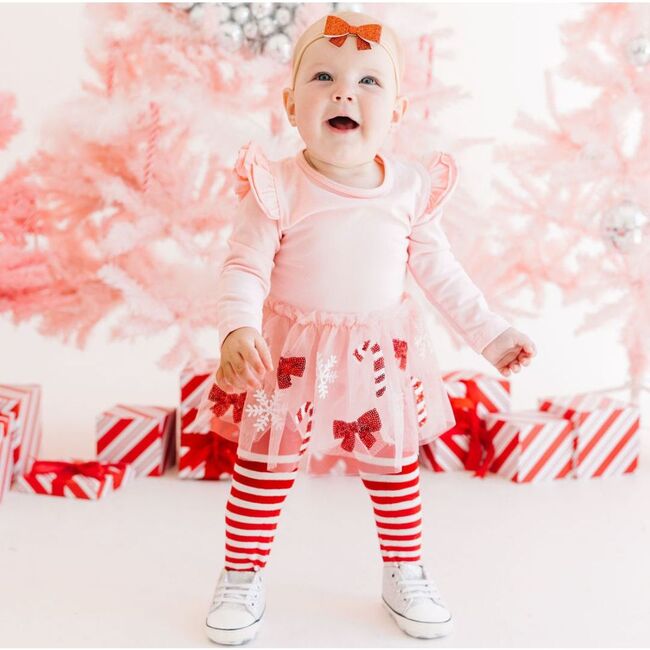 Candy Cane Cutie Christmas LS Tutu Bodysuit