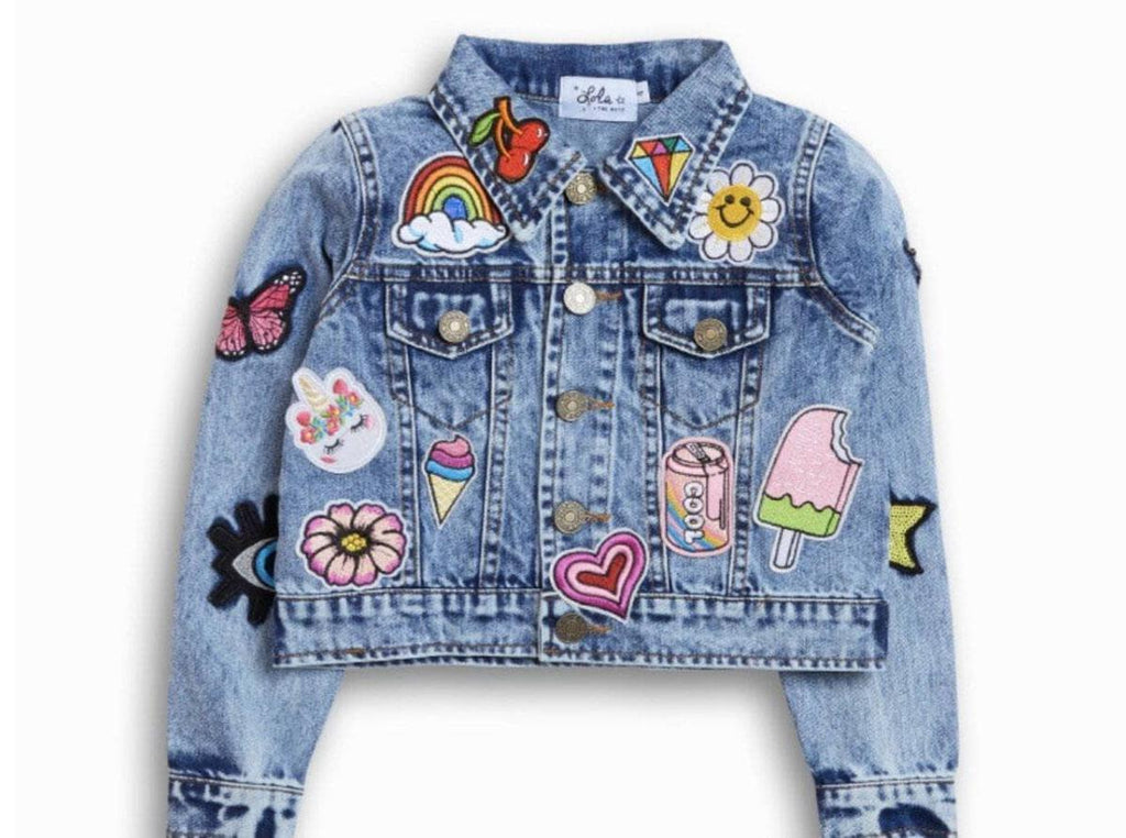 All About the Patch Crops Denim Jacket