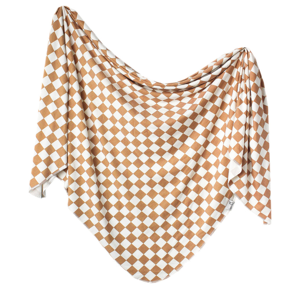 Copper Pearl Knit Swaddle Blanket