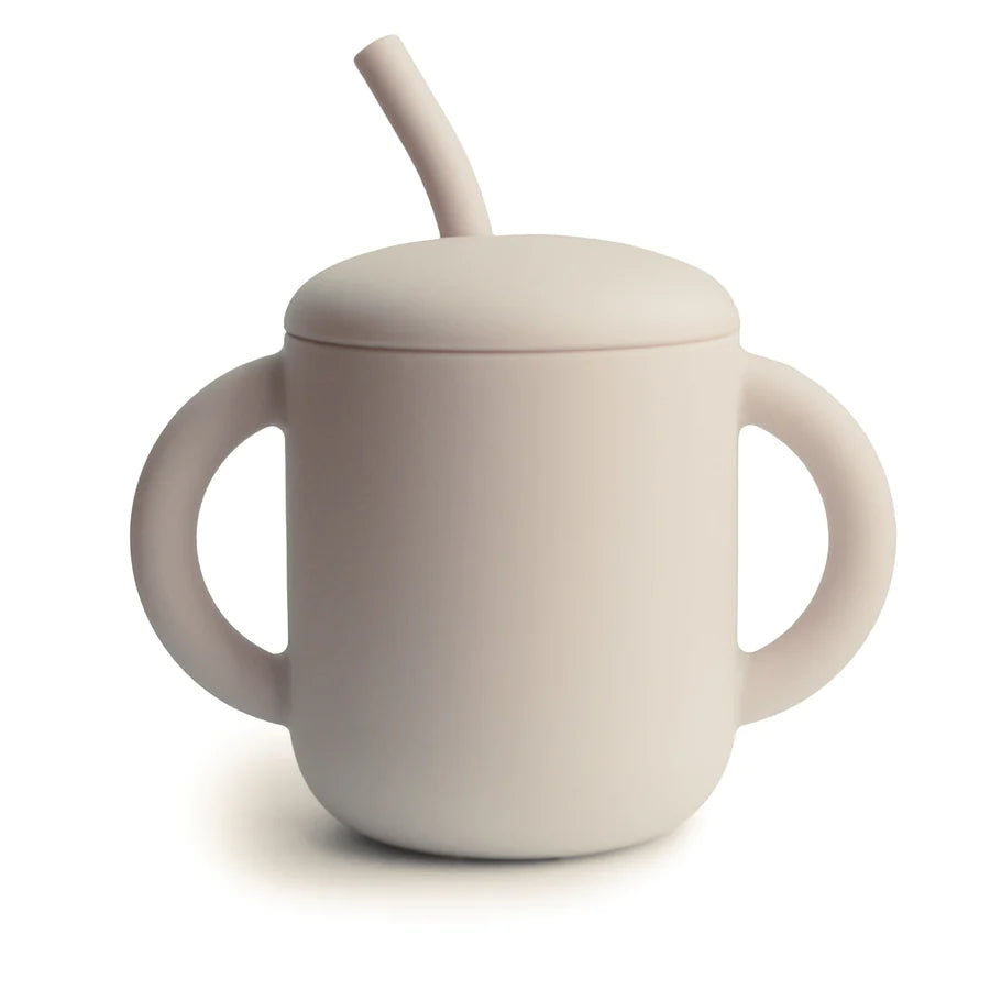Mushie Silicone Training Cup w/Straw
