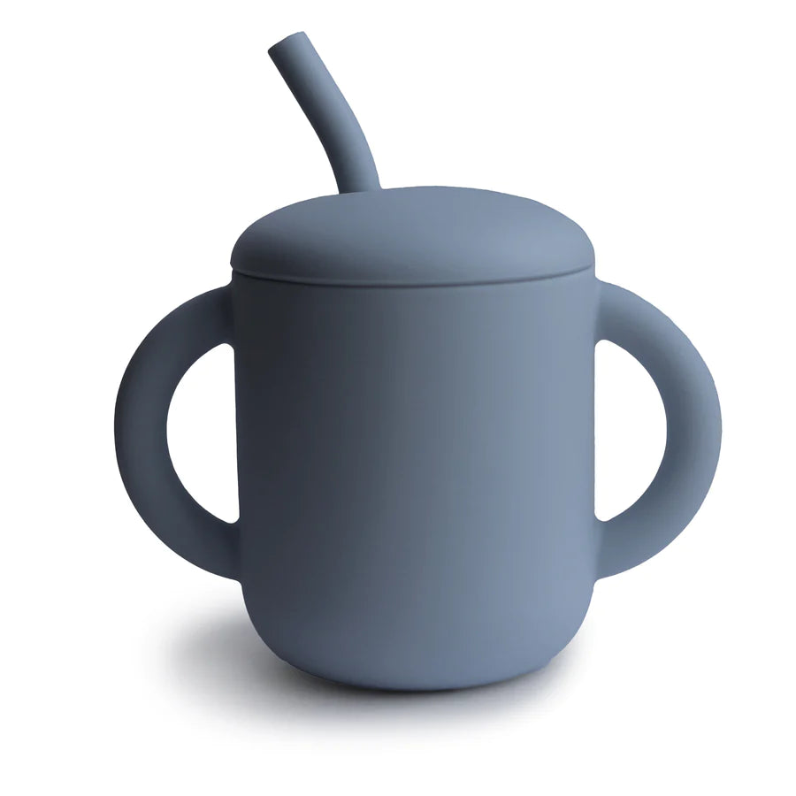 Mushie Silicone Training Cup w/Straw