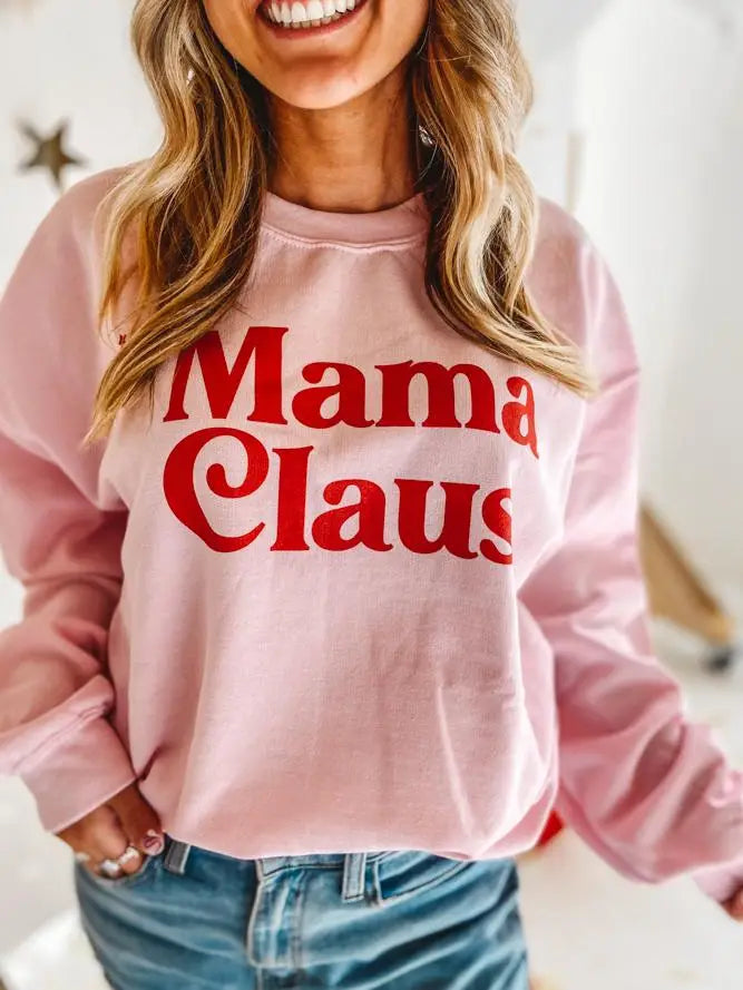 Mama Claus Pink Sweatshirt
